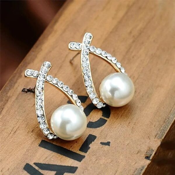 Cross Pearl Stud Tops - Image 2
