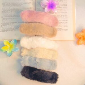 Large Furry Hair Clips