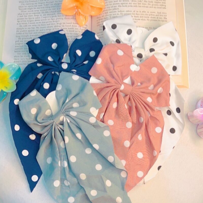 Polka Dot Hair Bow